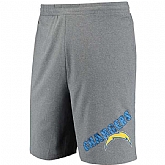 Men's San Diego Chargers Concepts Sport Tactic Lounge Shorts Heathered Gray